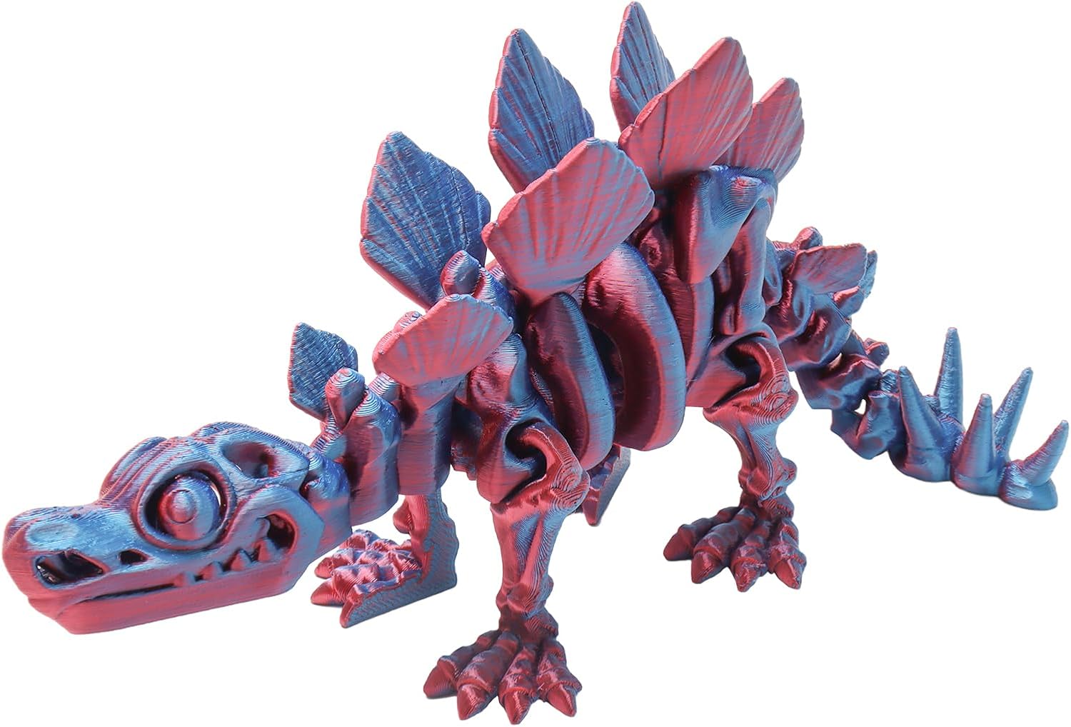 FunisFun 3D Printed Dragon with Articulated Joints for Adult, 3D Printed Dinosaur Fidget Toys Decor for Stress Relief (Stegosaurus-BP, 1P)
