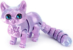3D Printed Cat, Articulated Black Cat Toys for Adult, 3D Print Animals Fidget Toys Decor for Stress Relief, 3D Printing Cute Cat Desktop Pet (Light Purple)
