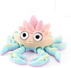 Decorative Blue Crab 3D Printed Art Piece with Green Eyes (Rainbow Two)