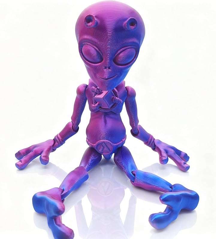 3D Printed Shark Full Body Joint Movable Design Toy,Flexible 3D Printed Animals， Cute and Interesting Shark Design Decoration, Movable Bite/Decompression Toy Rainbow Color Random (Shark)