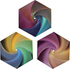 Fractal Fidget Hexagon-3D Printed Hexagon Fidget Toy, Infinity Cube Sensory Toys for Adults, Desk Spinning Toy, Hexagon Spiral Visual Fingertip Toys (3pcs)