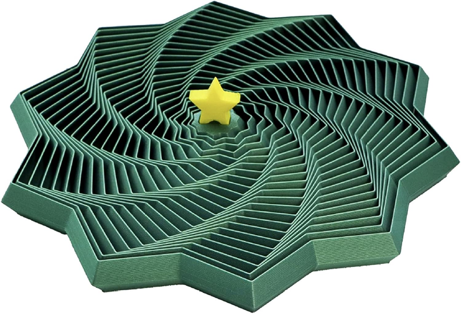 3D Printed Christmas Fractal Hexagon for ADHD Autism (Large Size) (C)