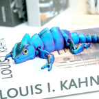 3D Printed Lizard Model with Eyes,Flexible Animals Toy Statue,Movable Joints,Home Office Decor,Interesting Toys,Festival Gifts toco,Fidget Toys, Executive Desk Animals Toy