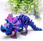 3D Printed Triceratops Skeleton Dinosaur,Flexible Realistic Articulated Animal Fidget Toys,Mystery Figurines Gifts for Easter Basket Stuffers,Executive Desk Funny Décor and Festival Collectible (RGB)