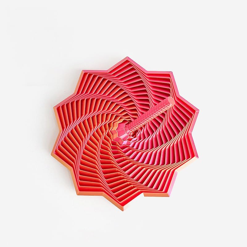 3D Printed Expanded Sensory Fidget Star, Star Fidget with Handle, Fractal Fidget Hexagon with Handles, Perfect for Holiday,Christmas,Birthday Gifts (Colorful Two,Large)