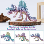 3D Printed Dinosaur, 3D Printed Animals Dragon Fidget Toy Adult Desk, Poseable Dino Skeletons with Articulated Joints, Easter Basket Stuffers, Home Decor, Stress Relief Toy for Autism (Spinosaurus)