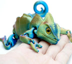 3D Printed Lizard Model with Eyes,Flexible Animals Toy Statue,Movable Joints,Home Office Decor,Interesting Toys,Festival Gifts toco,Fidget Toys, Executive Desk Animals Toy