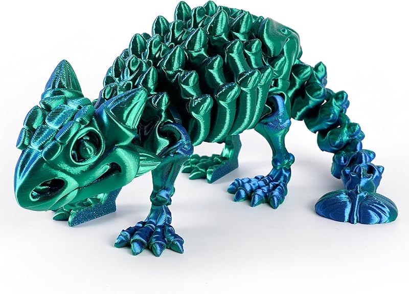 3D Printed Dinosaur, 3D Printed Animals Dragon Fidget Toy Adult Desk, Poseable Dino Skeletons with Articulated Joints, Easter Basket Stuffers, Home Decor, Stress Relief Toy for Autism (Spinosaurus)