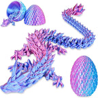 Dragon Egg with Dragon Inside 3D Printed Decorative Toys for Kids Adults Perfect Surprise Gifts Uniqur Home and Desk Decor Easter Valentine Birthdays Christmas(Purple,Medium)