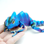 3D Printed Lizard Model with Eyes,Flexible Animals Toy Statue,Movable Joints,Home Office Decor,Interesting Toys,Festival Gifts toco,Fidget Toys, Executive Desk Animals Toy