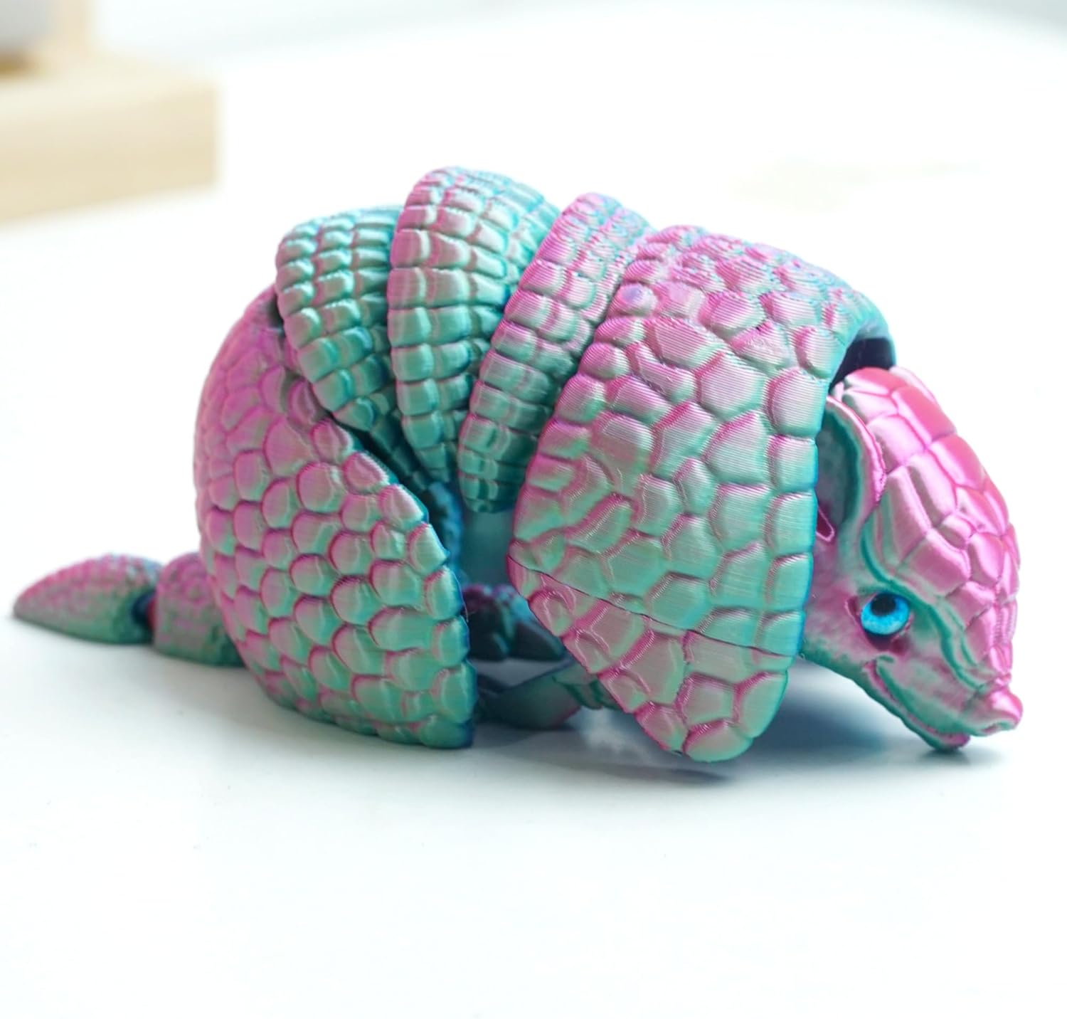 Armadillo Ball 3D Printed Armadillo Model,Flexible Animals Toy Statue,Movable Joints,Home Office Decor,Interesting Toys,Festival Gifts toco,Fidget Toys, Executive Desk Animals Toy (PG)