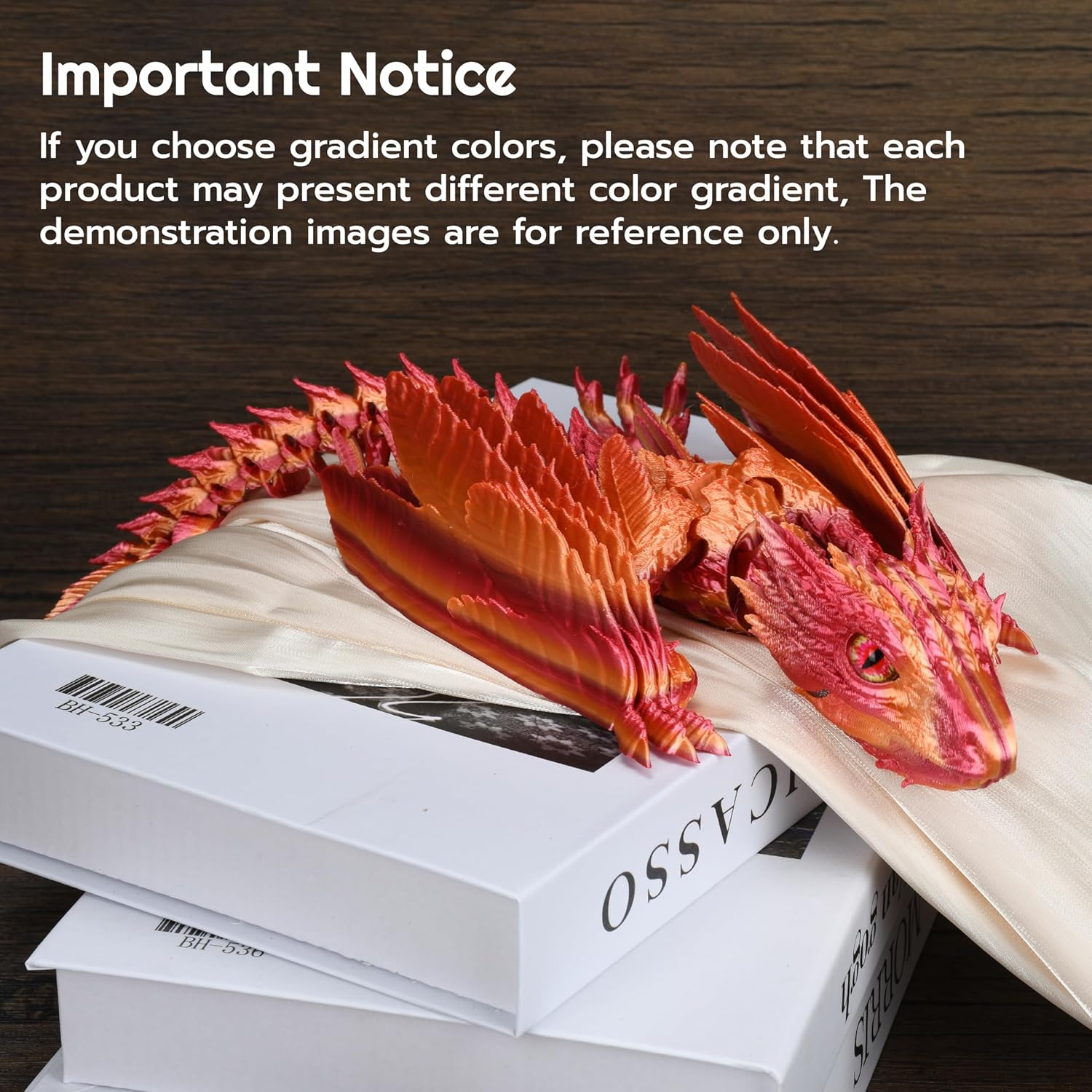 Feathered Wyvern Dragon, 3D Printed Dragon, Articulated Dragon, Fidget Dragon, 3D Printed Toys, Desktop Pet (Stormcrest)