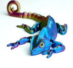 3D Printed Lizard Model with Eyes,Flexible Animals Toy Statue,Movable Joints,Home Office Decor,Interesting Toys,Festival Gifts toco,Fidget Toys, Executive Desk Animals Toy