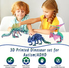 3D Printed Dinosaur, 3D Printed Animals Dragon Fidget Toy Adult Desk, Poseable Dino Skeletons with Articulated Joints, Easter Basket Stuffers, Home Decor, Stress Relief Toy for Autism (Spinosaurus)