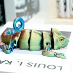 3D Printed Lizard Model with Eyes,Flexible Animals Toy Statue,Movable Joints,Home Office Decor,Interesting Toys,Festival Gifts toco,Fidget Toys, Executive Desk Animals Toy