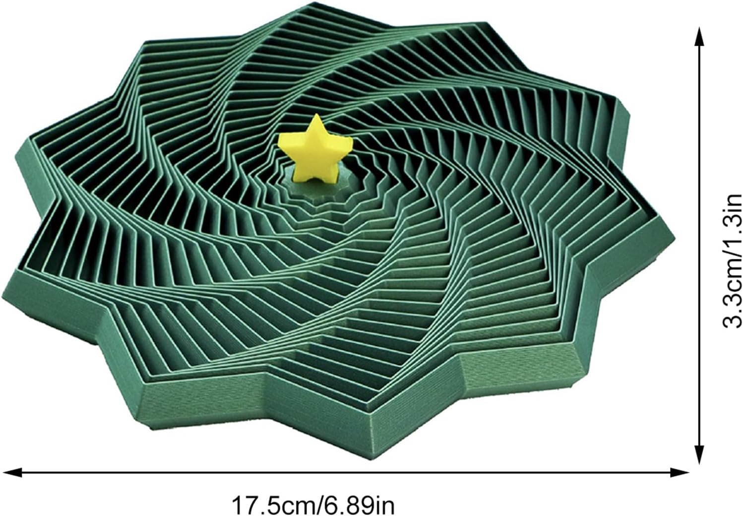 3D Printed Christmas Fractal Hexagon for ADHD Autism (Large Size) (C)