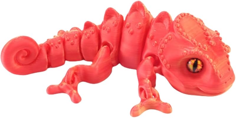 3D Printed Lizard Figurine, Decorative Statue (Silk Blue Green)