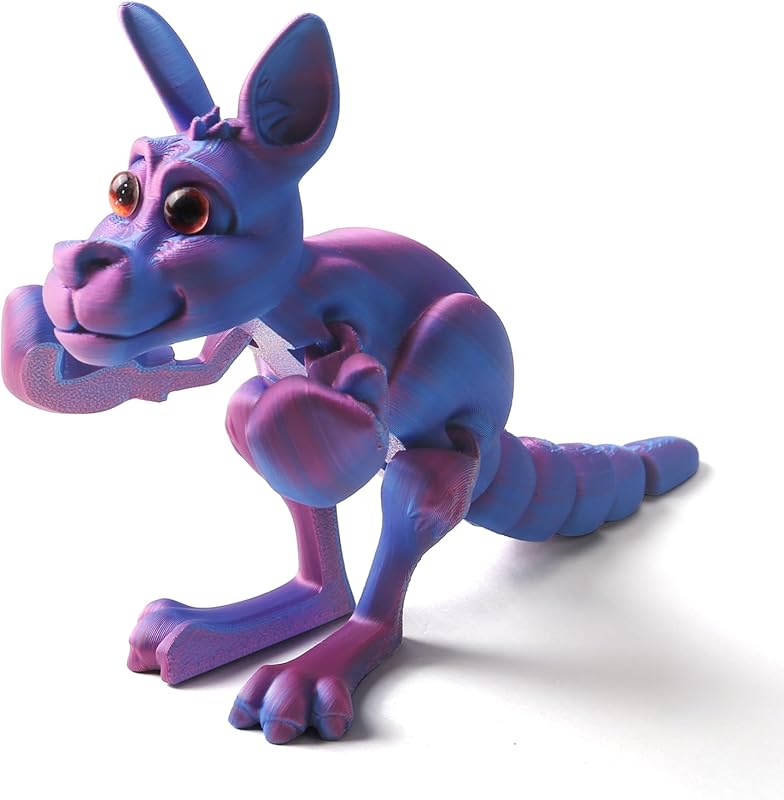 3D Printed Boxing Kangaroo Toy, Multi Color Flexible Animals Toy Statue, Wild Cute Kangaroo Animal Figurine, Movable Joints, Festival Gifts, Fidget Toys for Executive Home Office Decor