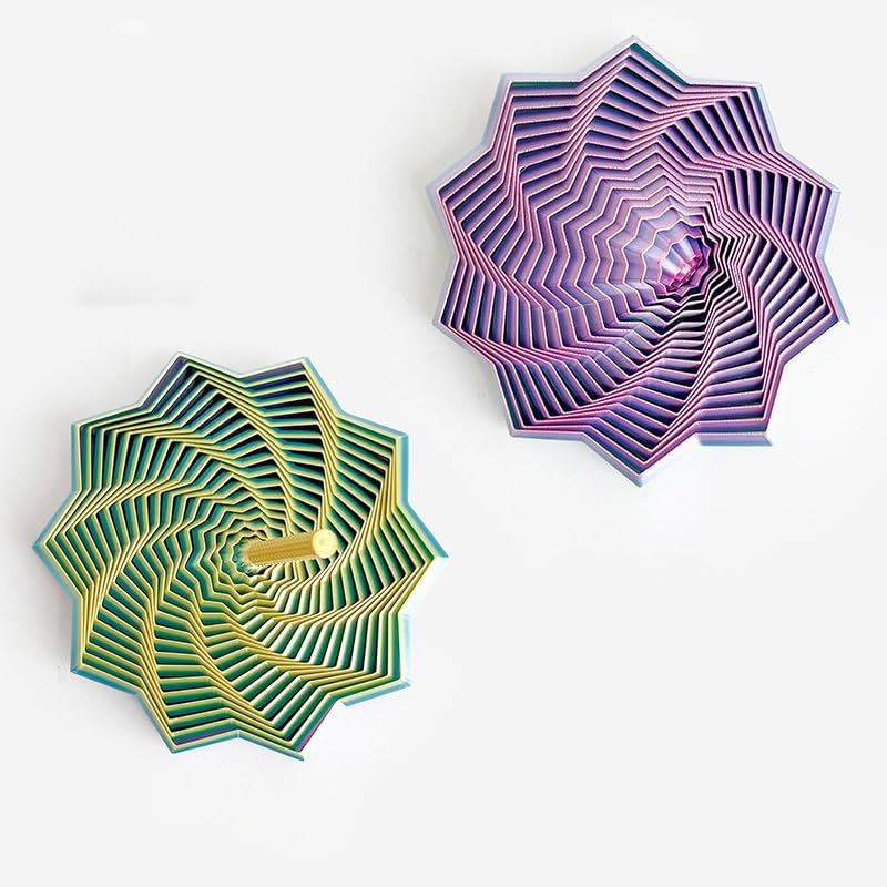 3D Printed Expanded Sensory Fidget Star, Star Fidget with Handle, Fractal Fidget Hexagon with Handles, Perfect for Holiday,Christmas,Birthday Gifts (Colorful Two,Large)