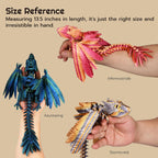 Feathered Wyvern Dragon, 3D Printed Dragon, Articulated Dragon, Fidget Dragon, 3D Printed Toys, Desktop Pet (Stormcrest)