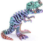 FunisFun 3D Printed Dragon with Articulated Bones for Adult, 3D Printed Dinosaur Fidget Toys Decor for Stress Relief (Green-Purple, 1P)