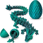 TBOLINE 12" 3D Printed Dragon Egg, Cool 3D Printer Articulated Crystal Dragon Toy for Boys Kid Teen, Animals Fidget Toy Dinosaur Eggs for 5-7 4-6 8-12 Year Old Boys Kid Girls