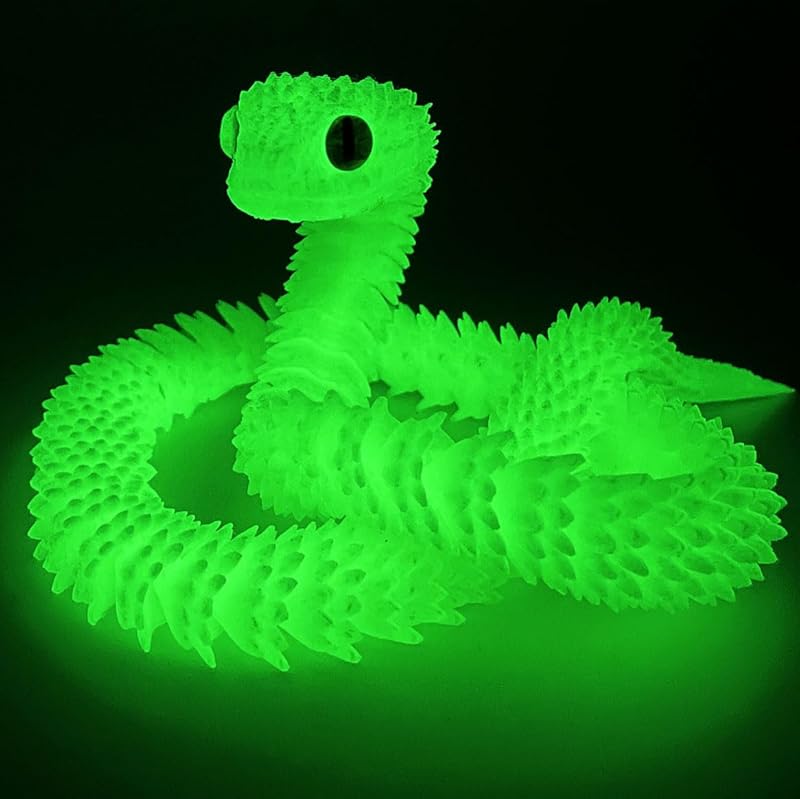 24in 3D Printed Snake Toys, Flexible 3D Printed Animal, Fidget ADHD Snake Toys, Perfect Desk Pet for Animal Collectors, Halloween Decor, Christmas Toy 2025