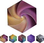 Fractal Fidget Hexagon-3D Printed Hexagon Fidget Toy, Infinity Cube Sensory Toys for Adults, Desk Spinning Toy, Hexagon Spiral Visual Fingertip Toys (3pcs)
