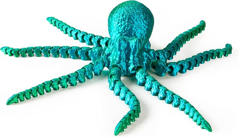 3D Printed Octopus Toy - Articulated Fun Fidget for ADHD & Stress Relief Ideal Home Decor & Unique Gift Creative Design Great for Offices & Living Spaces(Purple)