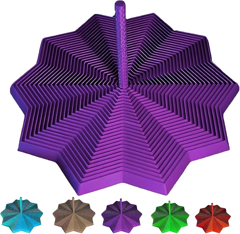 3D Printed Expanded Sensory Fidget Star, 3D Printed Hexagon Fidget Toy, 3D Printed Honeycomb Fidget Toy, Perfect for Holiday,Christmas,Birthday Gifts (Brown, Large)