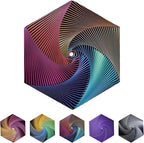 Fractal Fidget Hexagon-3D Printed Hexagon Fidget Toy, Infinity Cube Sensory Toys for Adults, Desk Spinning Toy, Hexagon Spiral Visual Fingertip Toys (3pcs)