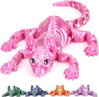 3D Printed Sphynx Cat, 12 Inch Realistic Hairless Cat,3D Printed Animals with Flexible Articulated Joints, Fidget Toy Adults for Stress Relief, Home Office Decor Desk Toys (Laser Red)