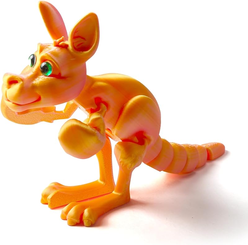 3D Printed Boxing Kangaroo Toy, Multi Color Flexible Animals Toy Statue, Wild Cute Kangaroo Animal Figurine, Movable Joints, Festival Gifts, Fidget Toys for Executive Home Office Decor