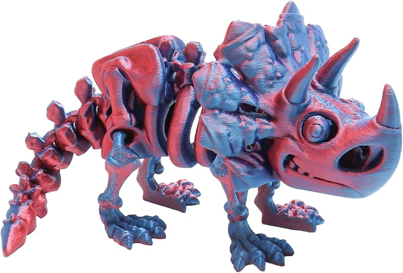 FunisFun 3D Printed Dragon with Articulated Joints for Adult, 3D Printed Dinosaur Fidget Toys Decor for Stress Relief (Stegosaurus-BP, 1P)