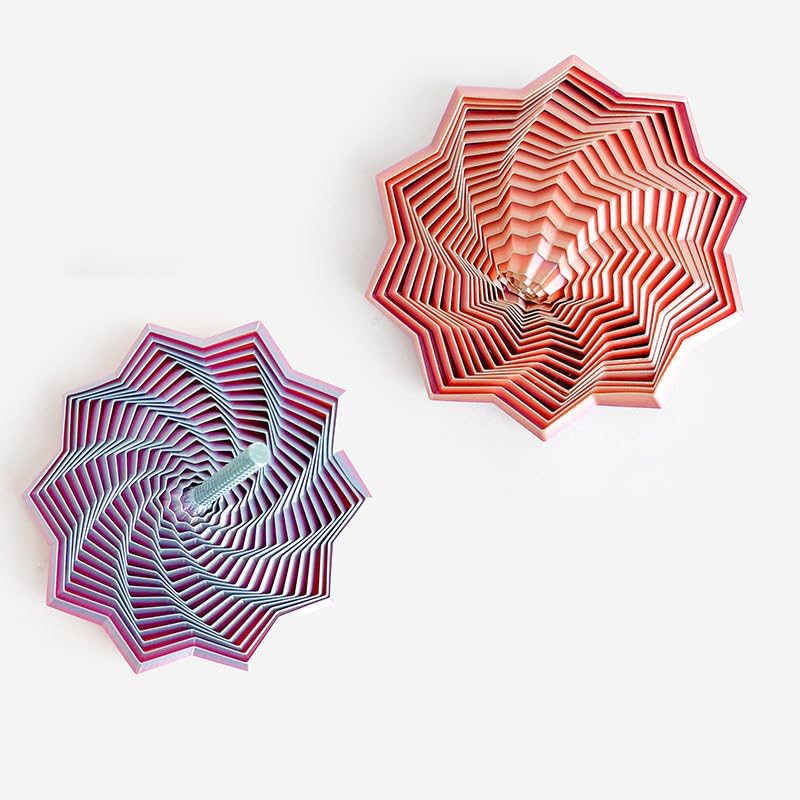 3D Printed Expanded Sensory Fidget Star, Star Fidget with Handle, Fractal Fidget Hexagon with Handles, Perfect for Holiday,Christmas,Birthday Gifts (Colorful Two,Large)