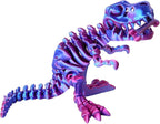 FunisFun 3D Printed Dragon with Articulated Bones for Adult, 3D Printed Dinosaur Fidget Toys Decor for Stress Relief (Green-Purple, 1P)