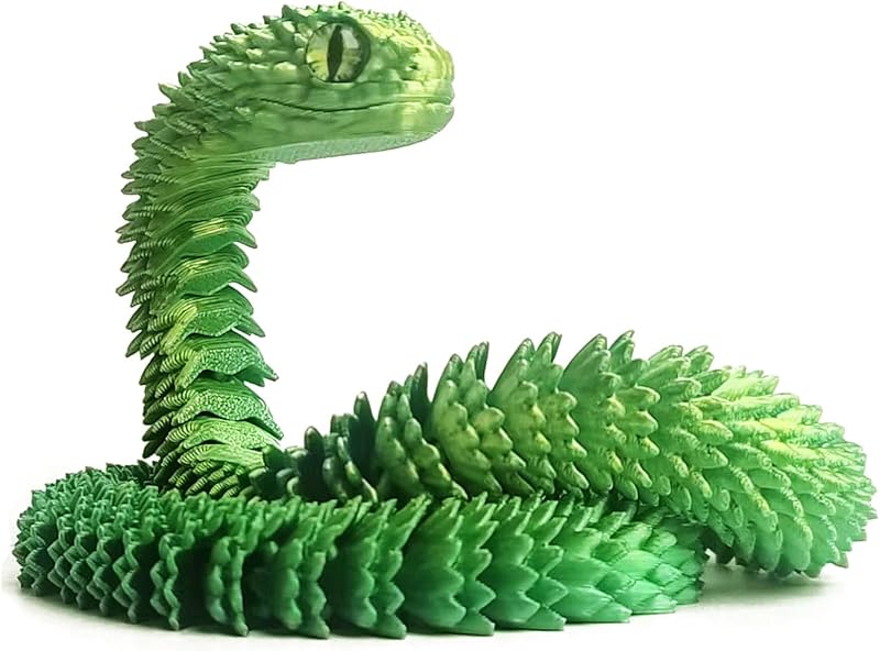 24in 3D Printed Snake Toys, Flexible 3D Printed Animal, Fidget ADHD Snake Toys, Perfect Desk Pet for Animal Collectors, Halloween Decor, Christmas Toy 2025