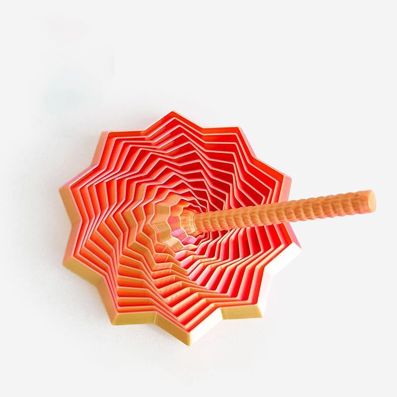 3D Printed Expanded Sensory Fidget Star, Star Fidget with Handle, Fractal Fidget Hexagon with Handles, Perfect for Holiday,Christmas,Birthday Gifts (Colorful Two,Large)