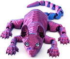 2PCS 3D Printed Sphynx Cat,Cat Figurine,Desk Toy, 3D Cat,Articulated Cats, Office Toy,Home Decor,Gift (Blue+Purple)