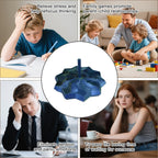 3D Expanded Sensory Fidget Star, 2025 New 3D Printed Hexagonal Decompression Sensory Rotating Spiral with Handle, for Relieving Stress, Irritability and Relaxation (Purple Gold, Large)