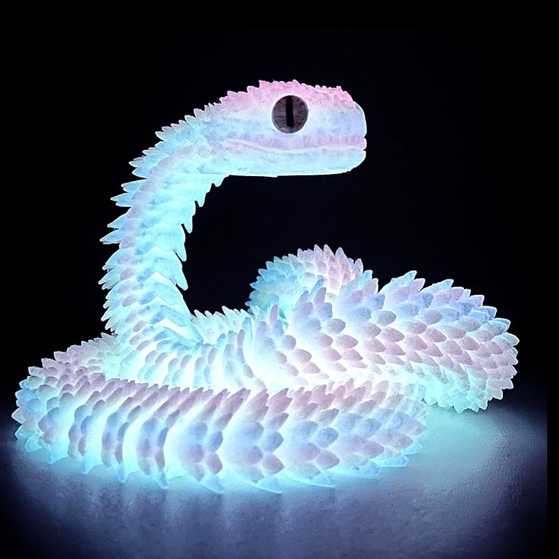 24in 3D Printed Snake Toys, Flexible 3D Printed Animal, Fidget ADHD Snake Toys, Perfect Desk Pet for Animal Collectors, Halloween Decor, Christmas Toy 2025