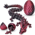 TBOLINE 12" 3D Printed Dragon Egg, Cool 3D Printer Articulated Crystal Dragon Toy for Boys Kid Teen, Animals Fidget Toy Dinosaur Eggs for 5-7 4-6 8-12 Year Old Boys Kid Girls