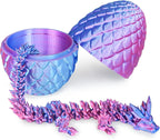 Dragon Egg with Dragon Inside 3D Printed Decorative Toys for Kids Adults Perfect Surprise Gifts Uniqur Home and Desk Decor Easter Valentine Birthdays Christmas(Purple,Medium)