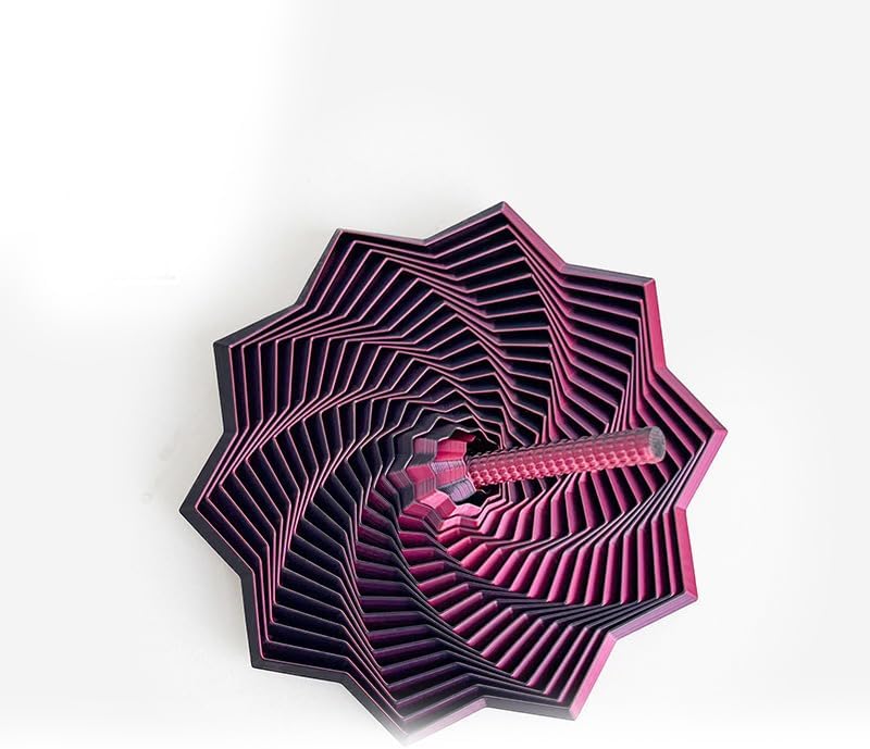 3D Printed Expanded Sensory Fidget Star, Star Fidget with Handle, Fractal Fidget Hexagon with Handles, Perfect for Holiday,Christmas,Birthday Gifts (Colorful Two,Large)