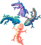 3D Printed Lizard Figurine, Decorative Statue (Silk Blue Green)