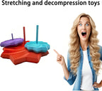 3D Printed Expanded Sensory Fidget Star,Expandable Fractal Fidget Toys Hexagon with Handle,Honeycomb Whirling Spiral Design,for Adults, Perfect for Christmas, Birthday Expandable Gifts (M5, 3.54in)