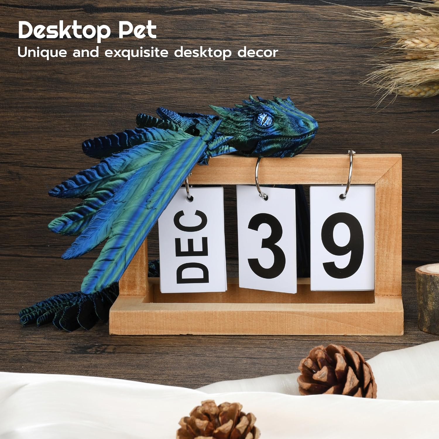 Feathered Wyvern Dragon, 3D Printed Dragon, Articulated Dragon, Fidget Dragon, 3D Printed Toys, Desktop Pet (Stormcrest)