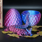 Dragon Egg with Dragon Inside 3D Printed Decorative Toys for Kids Adults Perfect Surprise Gifts Uniqur Home and Desk Decor Easter Valentine Birthdays Christmas(Purple,Medium)