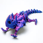 3D Printed Triceratops Skeleton Dinosaur,Flexible Realistic Articulated Animal Fidget Toys,Mystery Figurines Gifts for Easter Basket Stuffers,Executive Desk Funny Décor and Festival Collectible (RGB)
