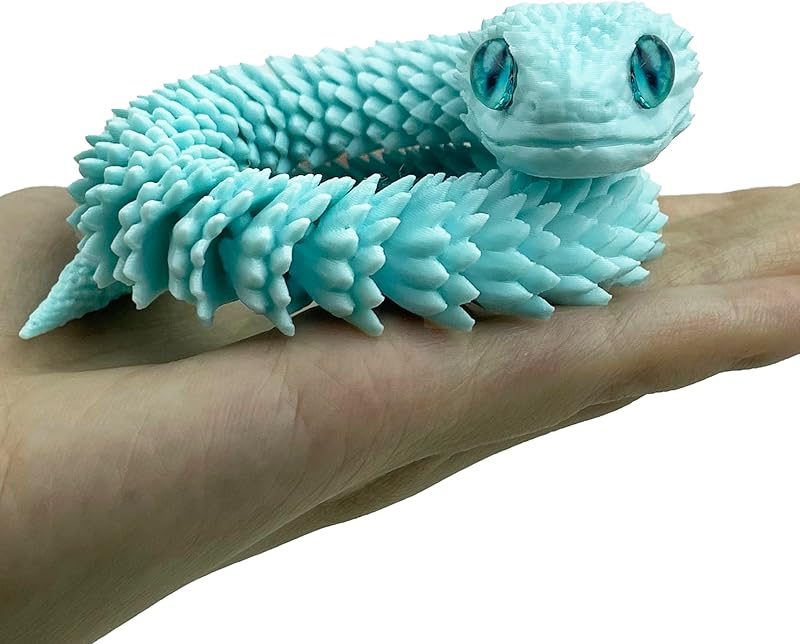 24in 3D Printed Snake Toys, Flexible 3D Printed Animal, Fidget ADHD Snake Toys, Perfect Desk Pet for Animal Collectors, Halloween Decor, Christmas Toy 2025
